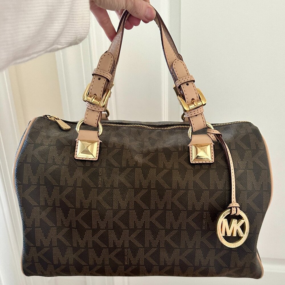 Michael Kors Large Signature Monogram Speedy Bag